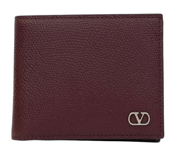 Garavani VLogo Signature Grained Leather Billfold Wallet