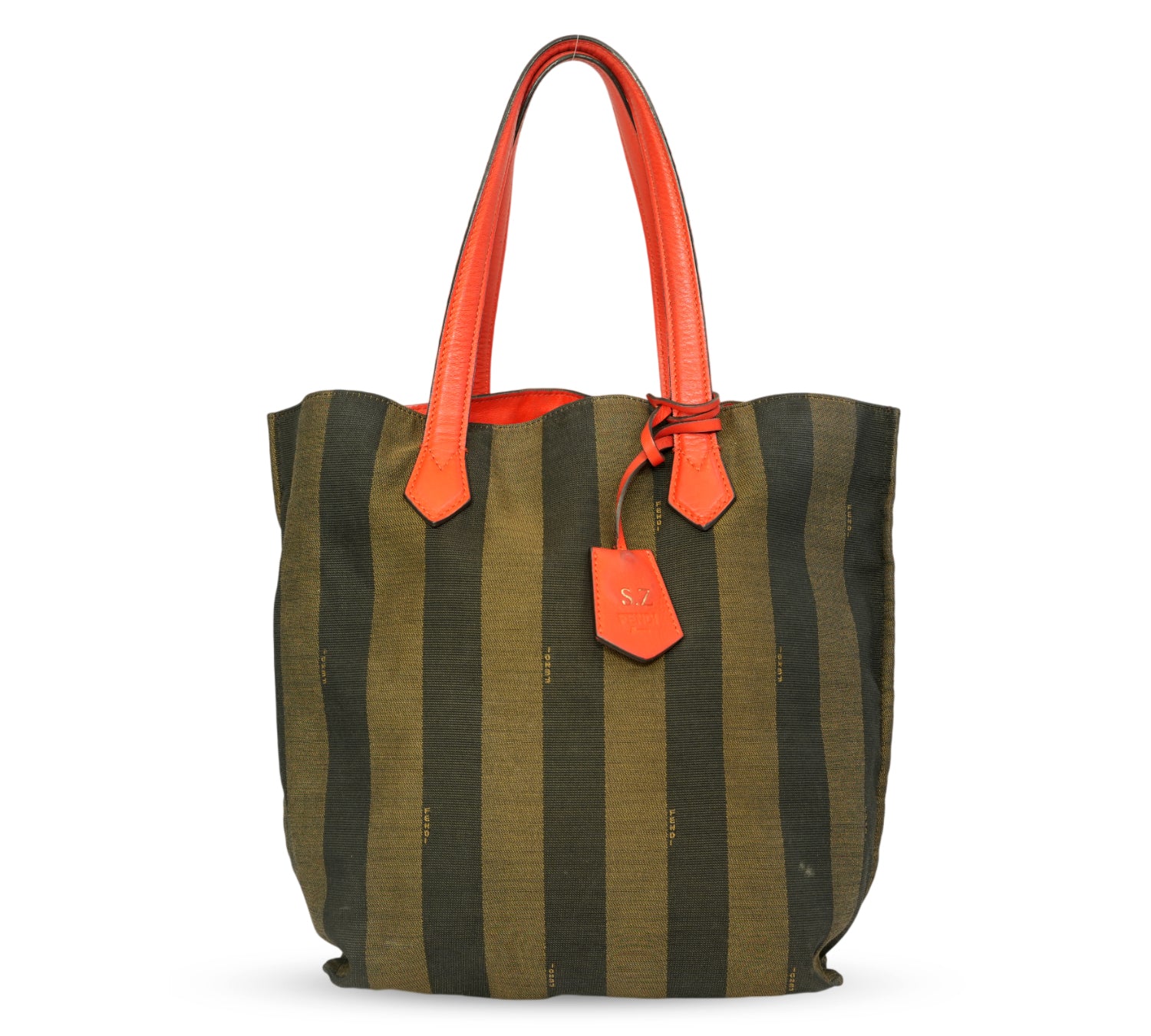 Vertical Open Pequin Canvas Shopping Tote