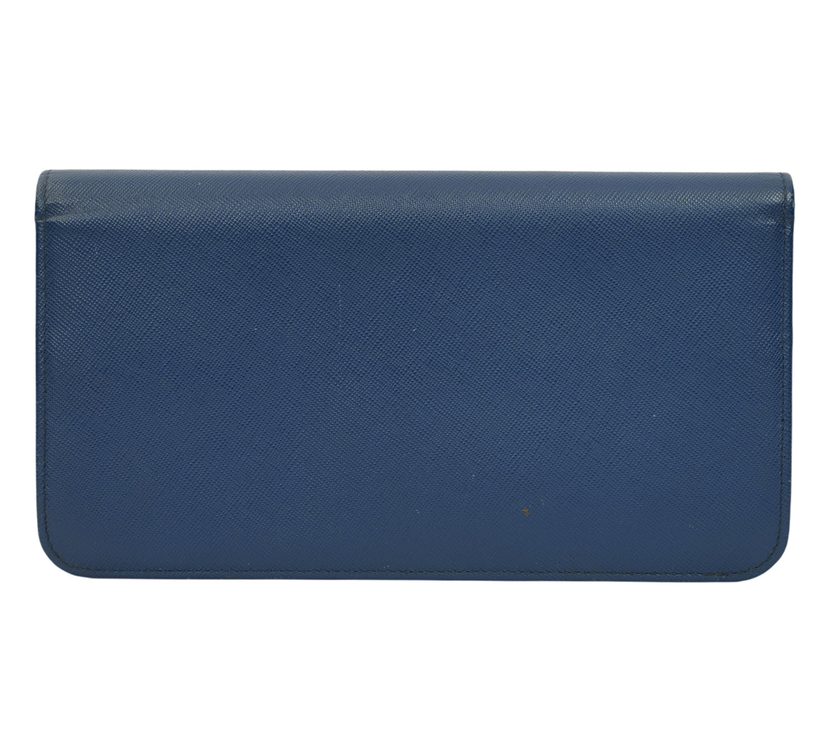 Prada  Navy Blue Saffiano Metal Leather Long Wallet