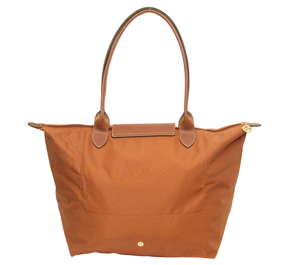 Cognac Le Pliage Original L Shoulder Bag