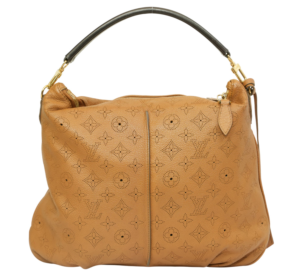 Caramel Monogram Mahina Leather Selene MM Bag