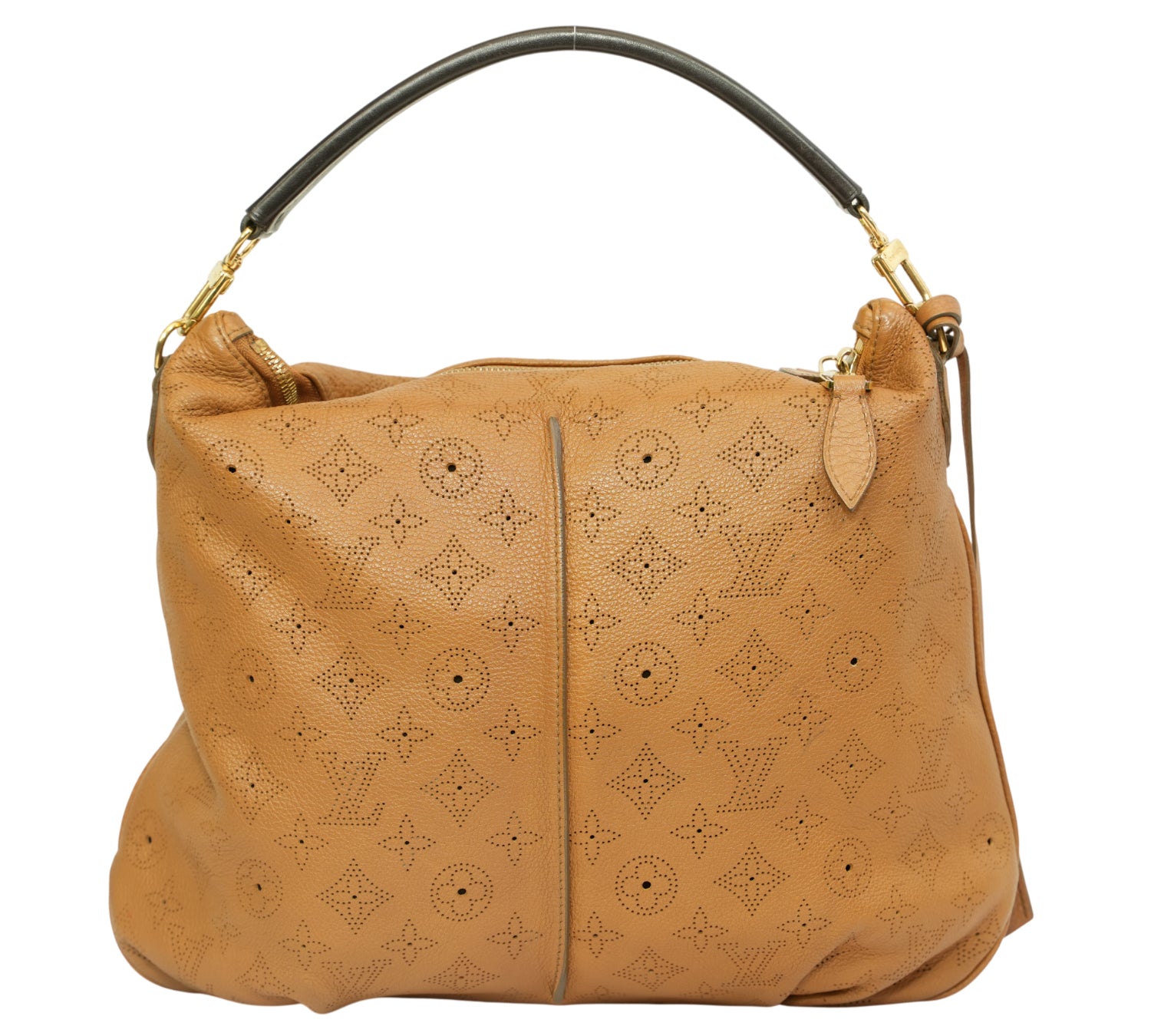Caramel Monogram Mahina Leather Selene MM Bag