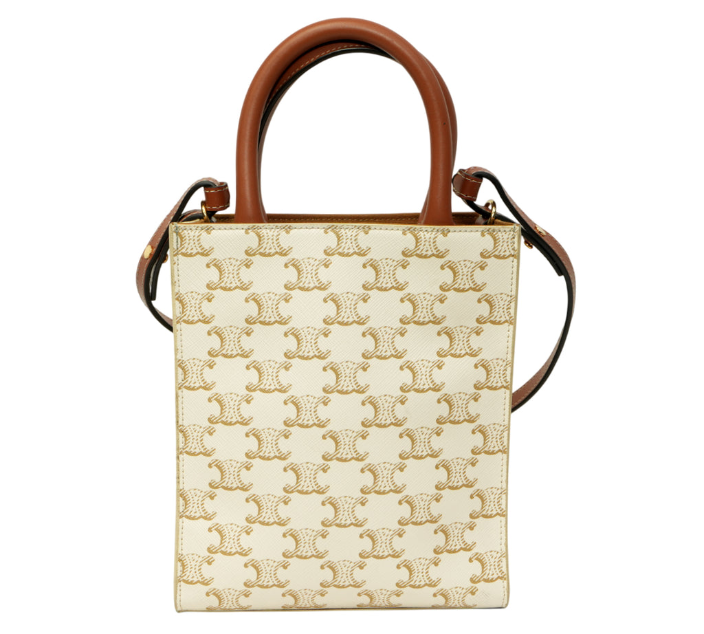 Triomphe Canvas Mini Vertical Cabas Bag