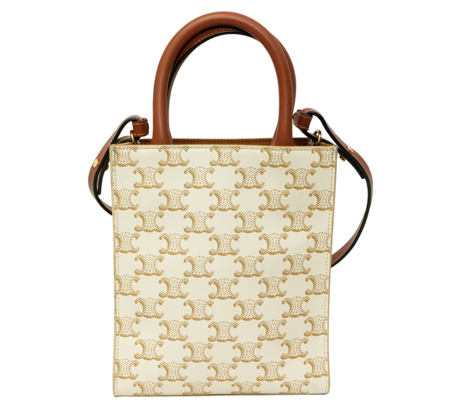 Celine  Triomphe Canvas Mini Vertical Cabas Bag
