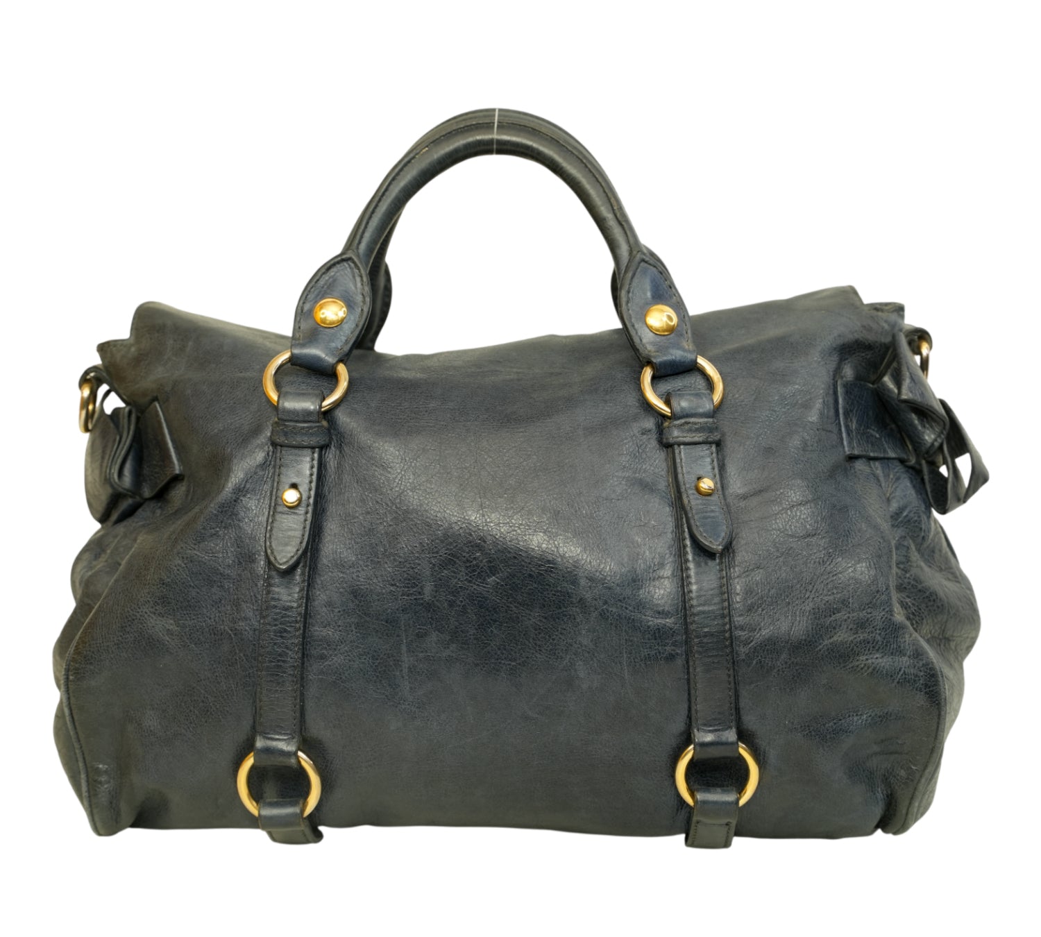 Vitello Lux Bow Satchel Bag
