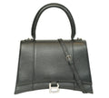 Black Hourglass Top Handle Bag