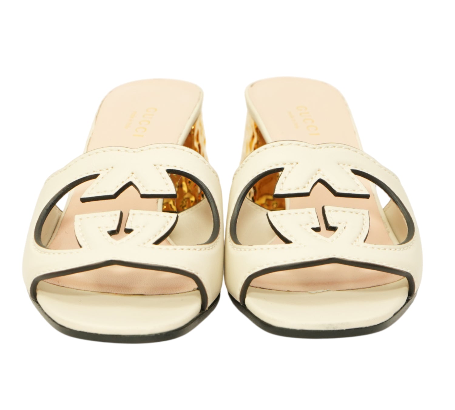 Gucci   Sierra Interlocking G Cut-Out Slide Sandal Size 34.5 - Eur