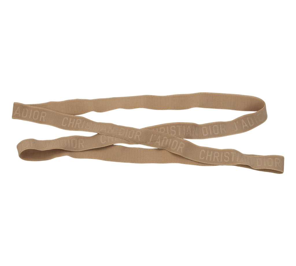 Beige J'Adior Elasticized Double Loop Headband