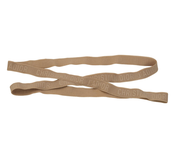 Beige J'Adior Elasticized Double Loop Headband