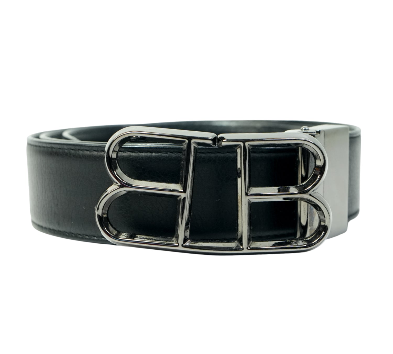 Bally  Mirror B Buckle Reversible Leather Belt Size - 80 Cm