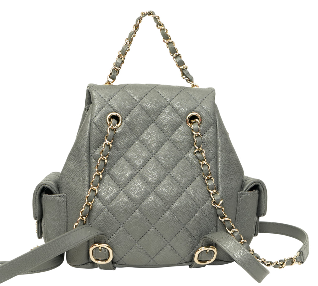 Quilted Caviar Small/Medium Cargo Duma Backpack