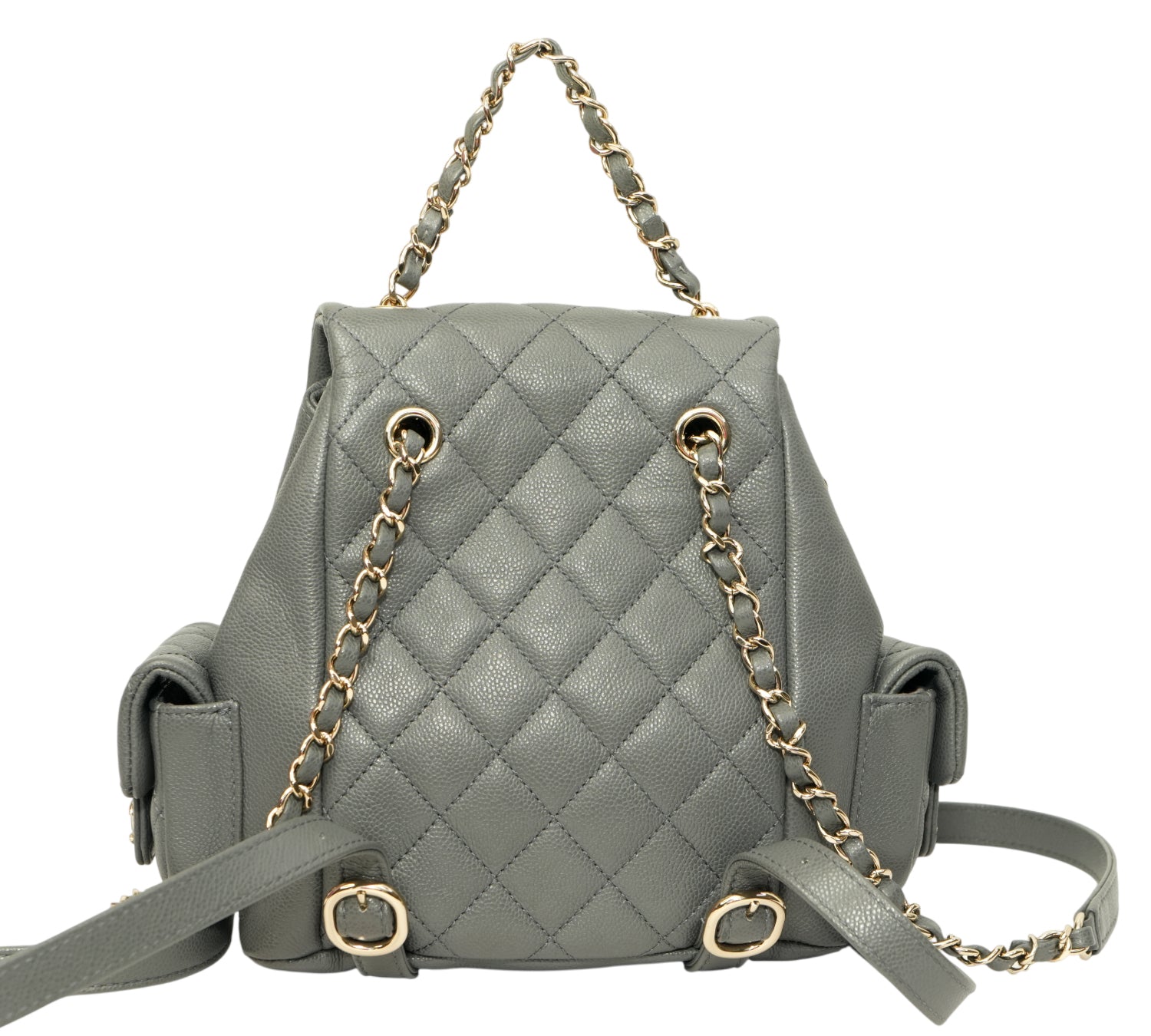 Chanel   Quilted Caviar Small/Medium Cargo Duma Backpack