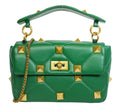 Jungle Green Small Roman Stud Top Handle Bag