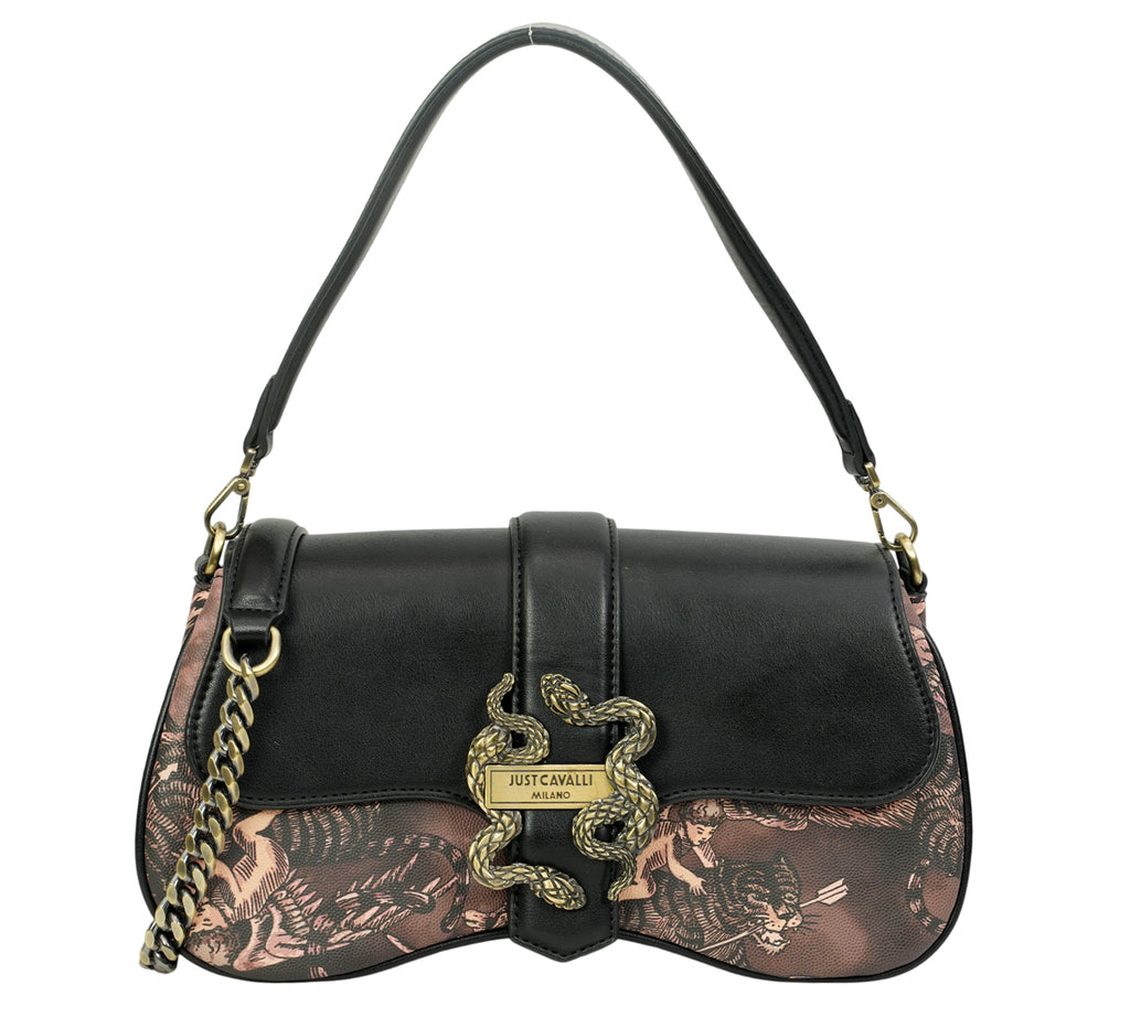 Iconic Snakes Cherub-Print Baguette Bag