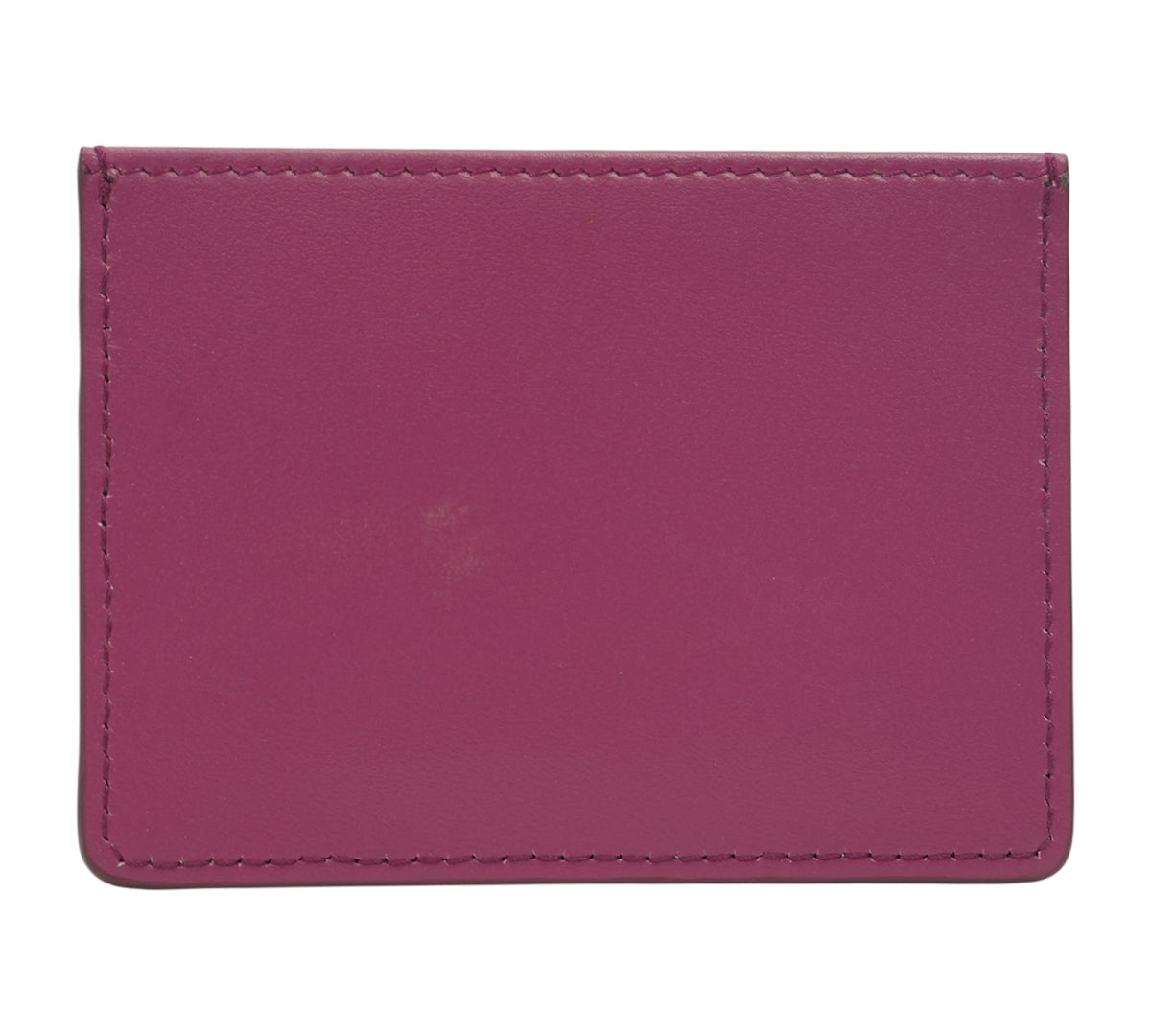 Dolce & Gabbana Plum Purple Smooth Calfskin Logo Stamp Card Holder