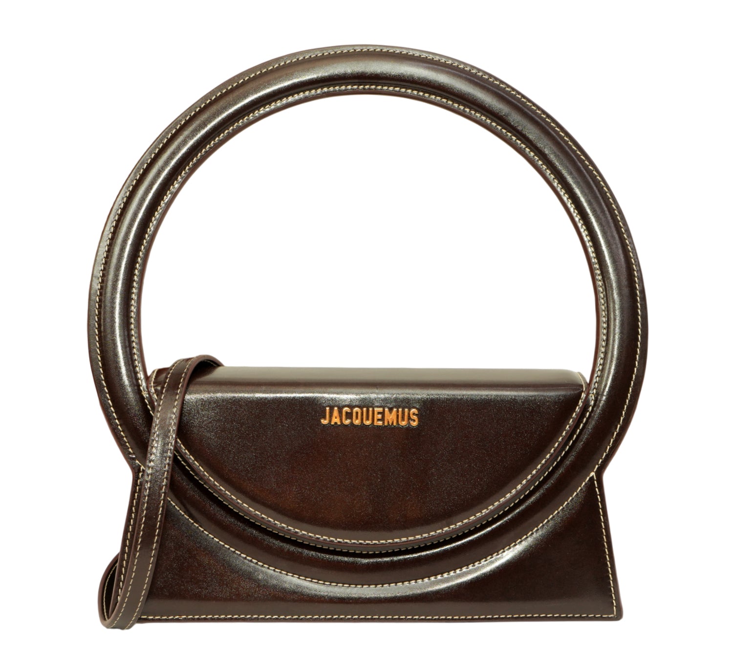 Jacquemus   Dark Brown Le Sac Rond Circle Purse
