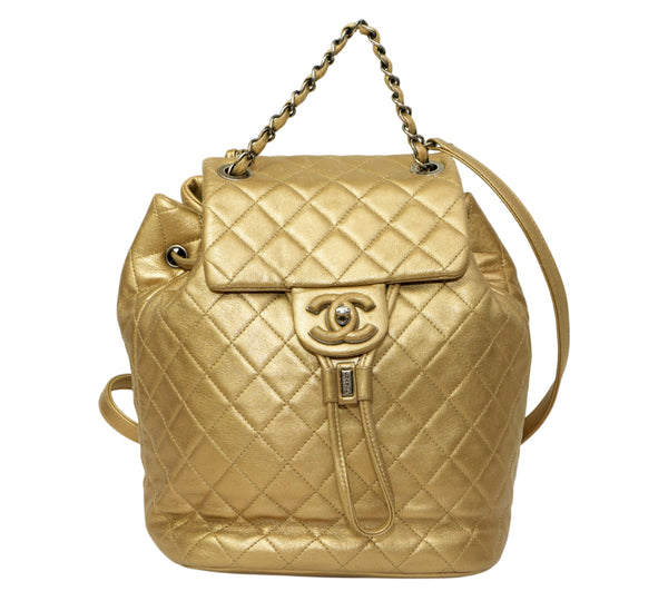 Vintage Small Duma Gold Metallic Backpack