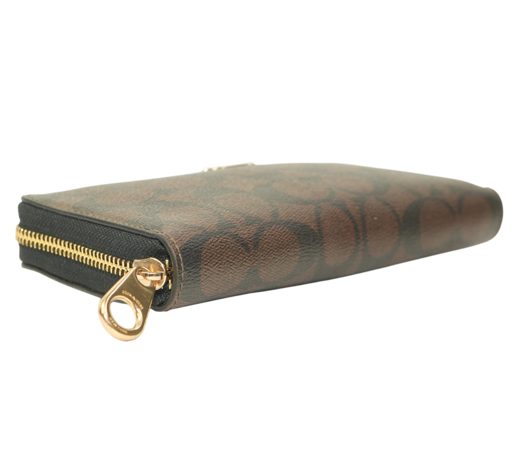 Signature Canvas Long Zip Around Wallet
