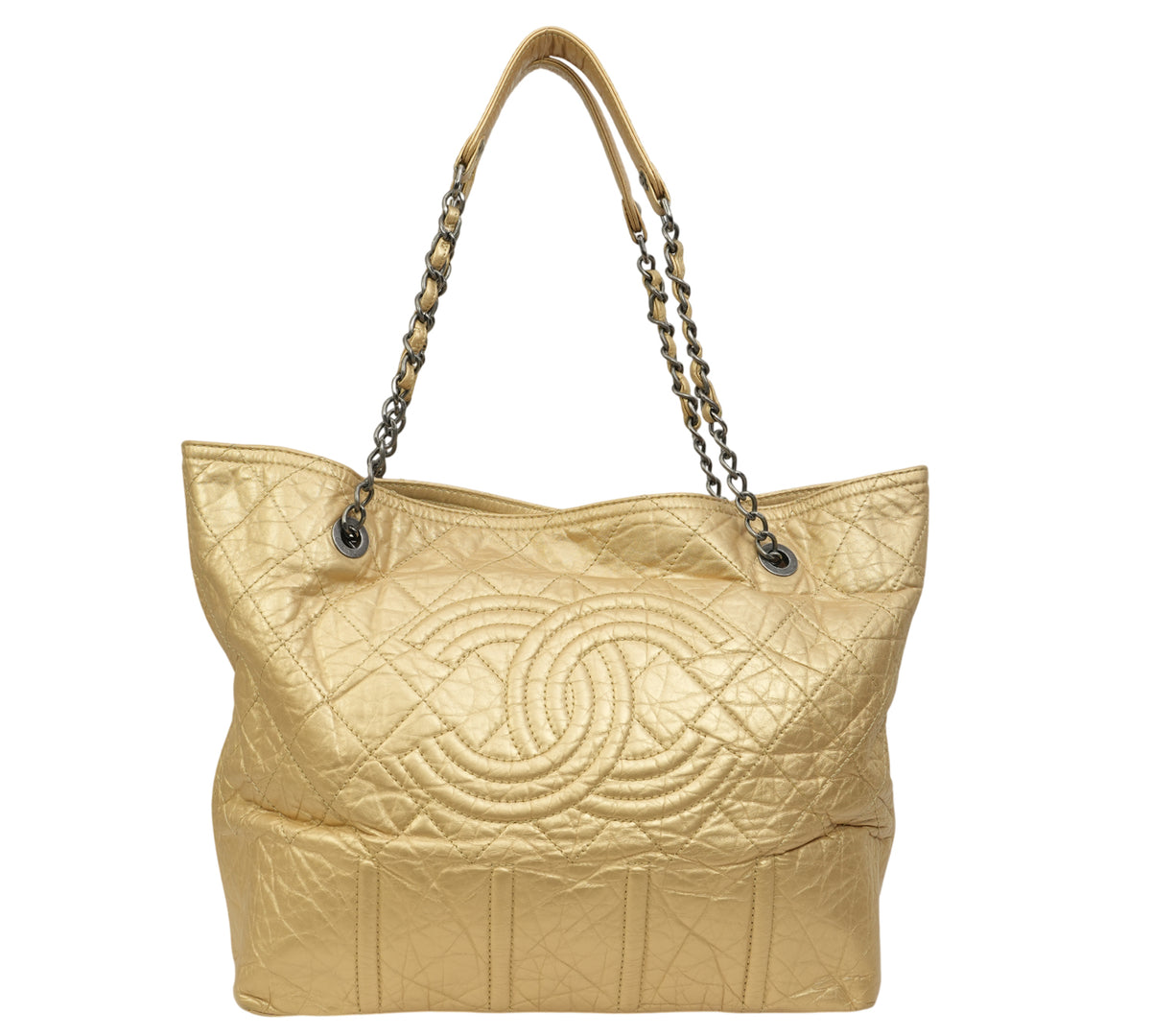 Chanel   Distressed Cuir De Veau Shopping Tote