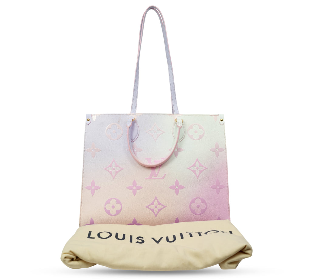 Limited Edition Sunrise Pastel Monogram Canvas Onthego GM Tote Bag