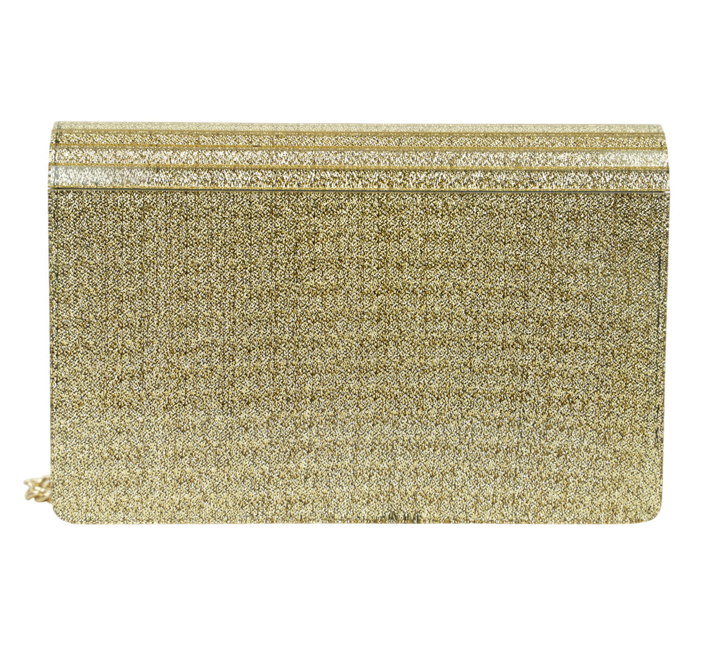 Gold Barbara Medium Envelope Clutch Bag