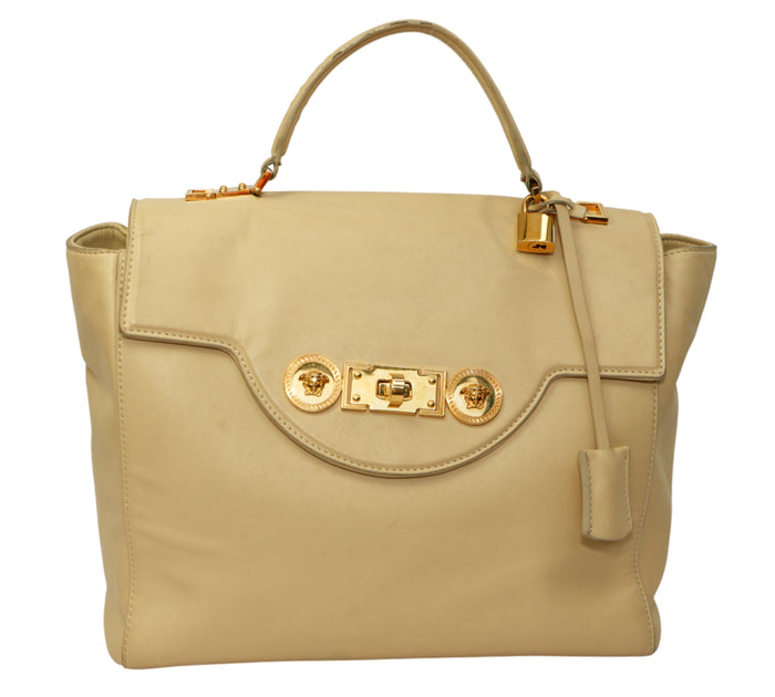 Tribute Icon Medusa Leather Top Handle Bag