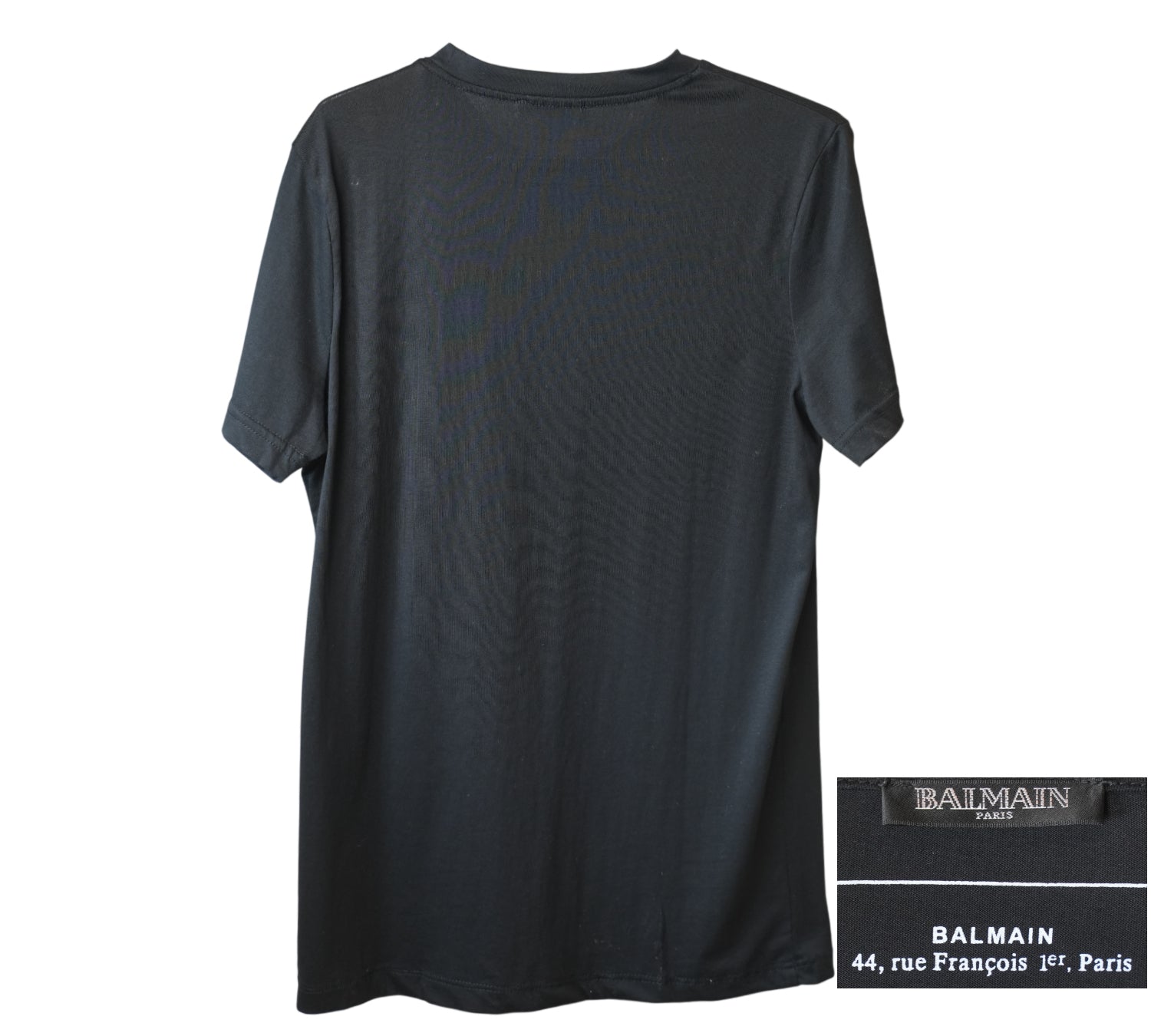 Black Logo-Print Button-Embellished Cotton T-Shirt Size - S