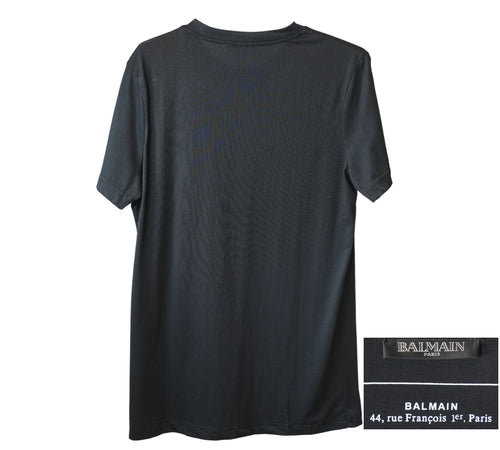 Black Logo-Print Button-Embellished Cotton T-Shirt Size - S