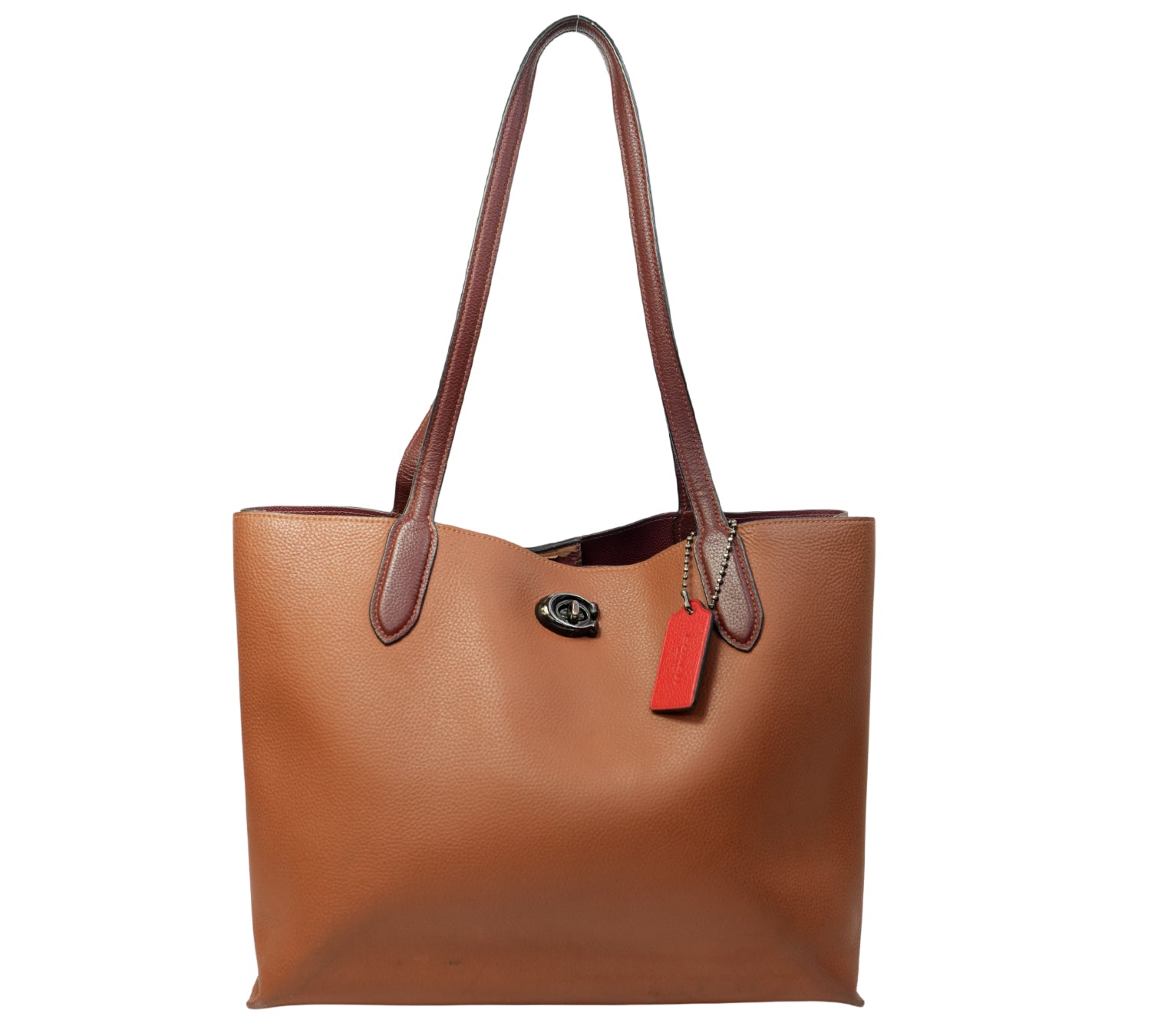 Coach Colorblock Polished Pebble Leather Willow Tote