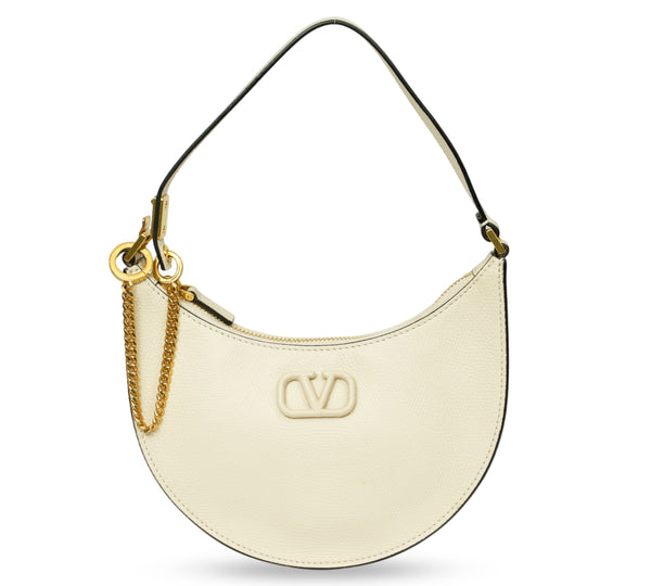 Light Ivory Mini VLogo Signature Hobo Bag
