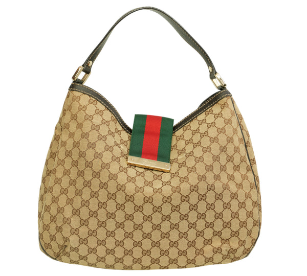 GG Canvas New Ladies Web Hobo Bag