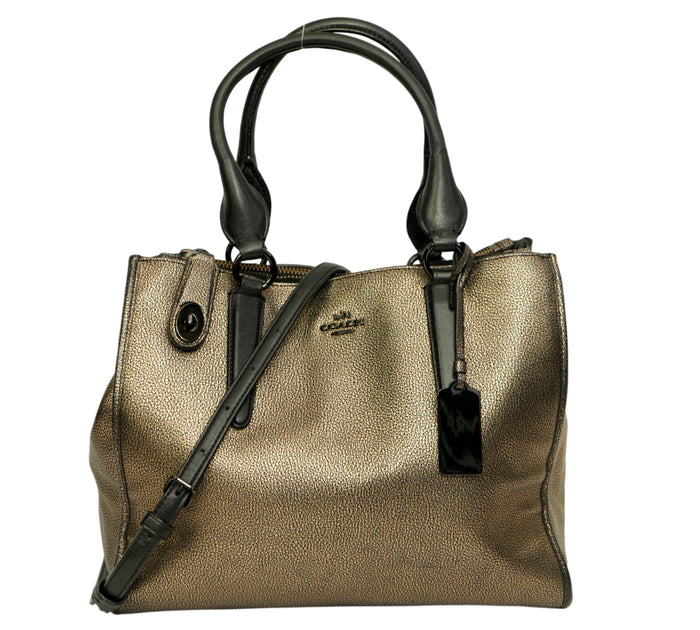 Crosby Metallic Leather Carryall Bag