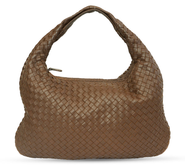 Brown Intrecciato Veneta Hobo Bag