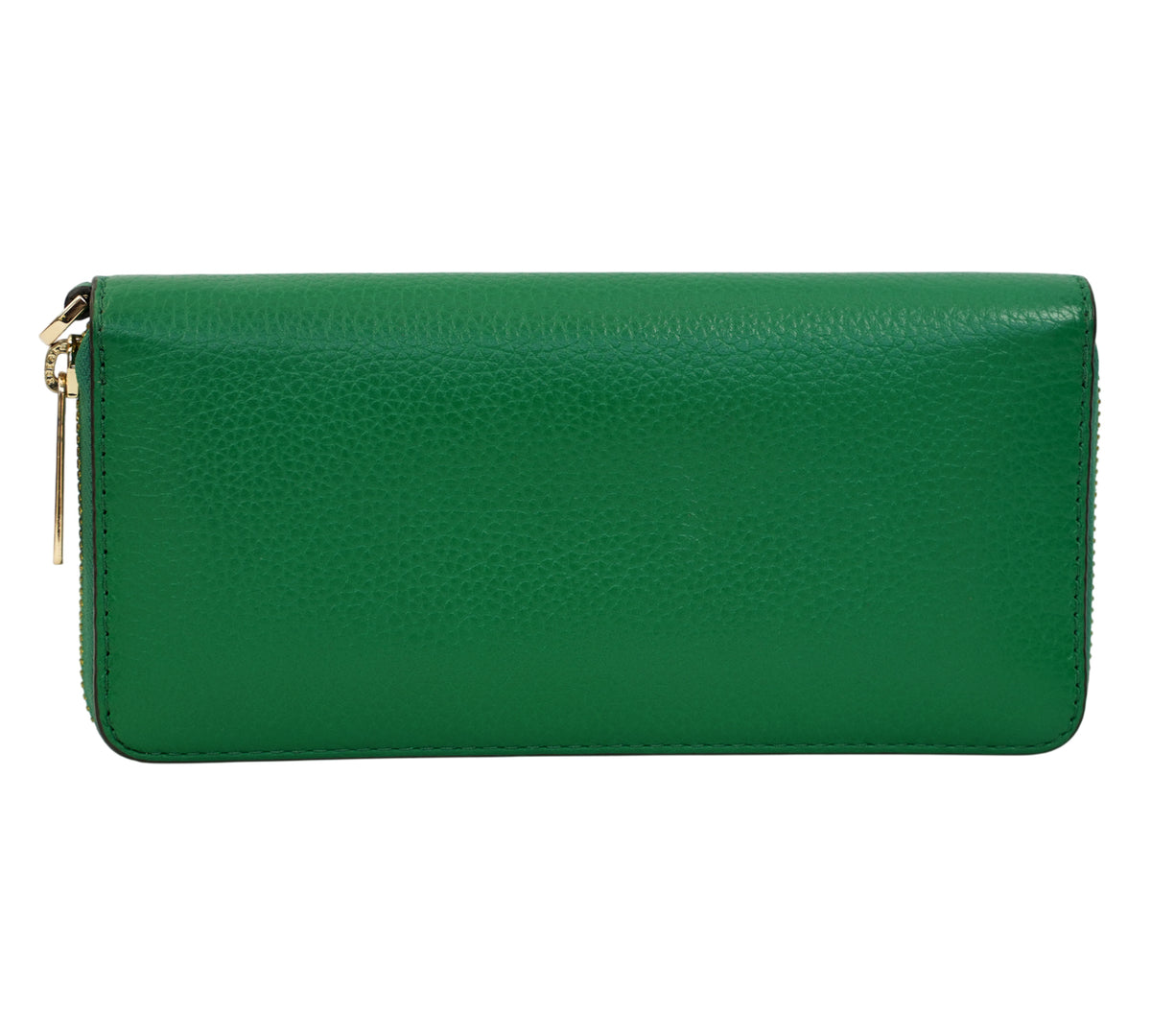 Michael Kors Palm Green Jet Set Travel Large Pebbled Leather Continental Wallet
