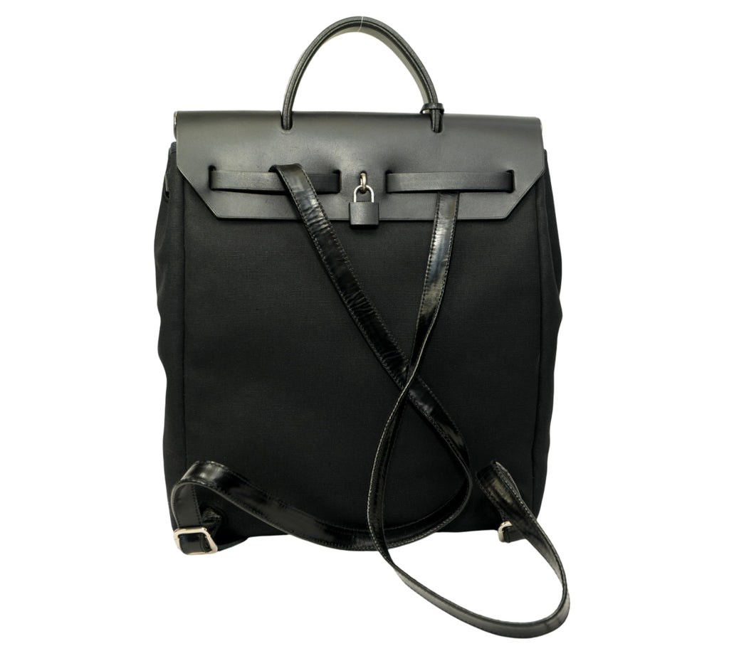 Herbag à Dos Zip Retourné Noir Backpack