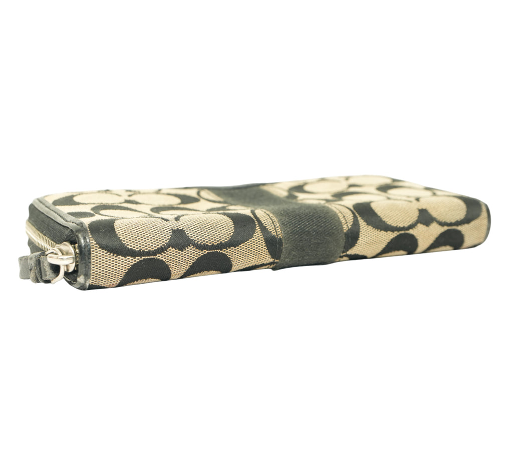 Signature Canvas Accordion Zip Wallet