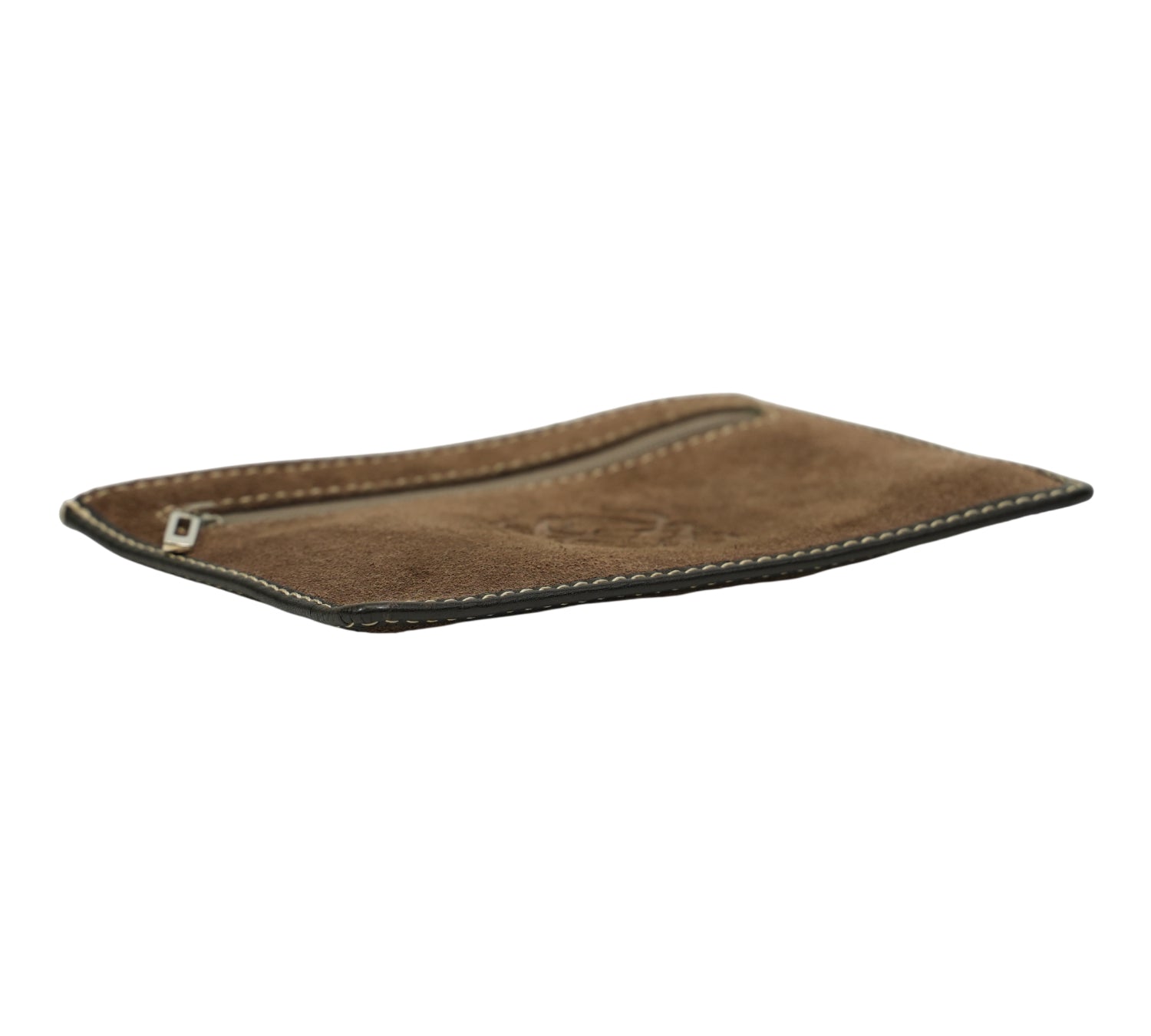 Loewe Suede Anagram Flat Pouch