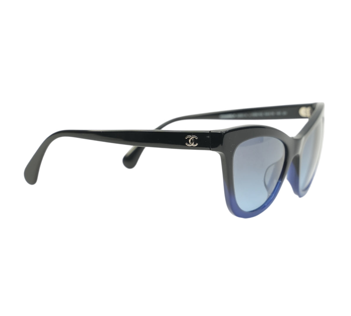 Chanel   Black/Blue Gradient Cat Eye Sunglasses