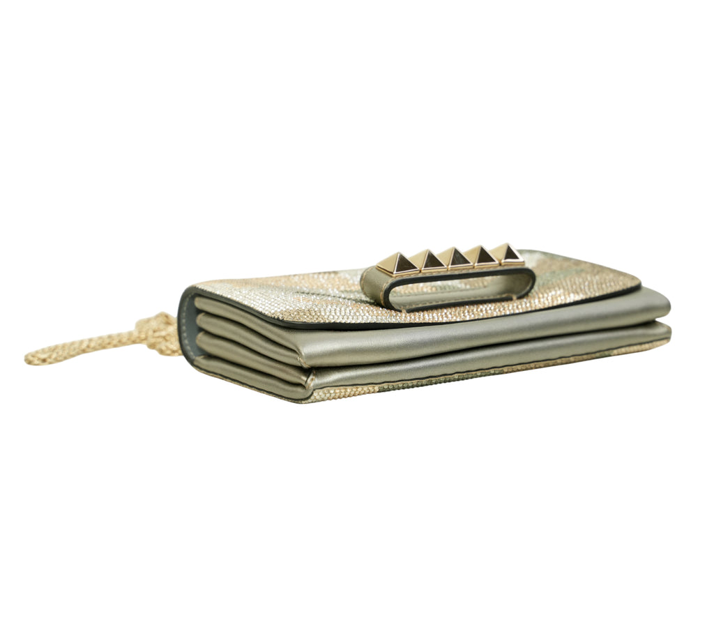 Garavani Rockstud Va Va Voom Crystal Camouflage Flap Bag