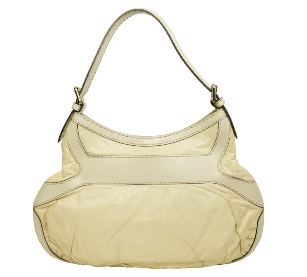 Cream Medium Queen Hobo Bag