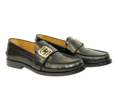 Black Interlocking G Buckle Loafers Size - 7 UK