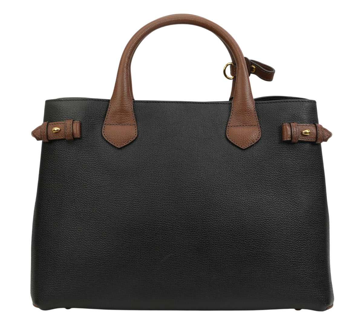 Burberry  Black Grained Medium Banner Tote Bag