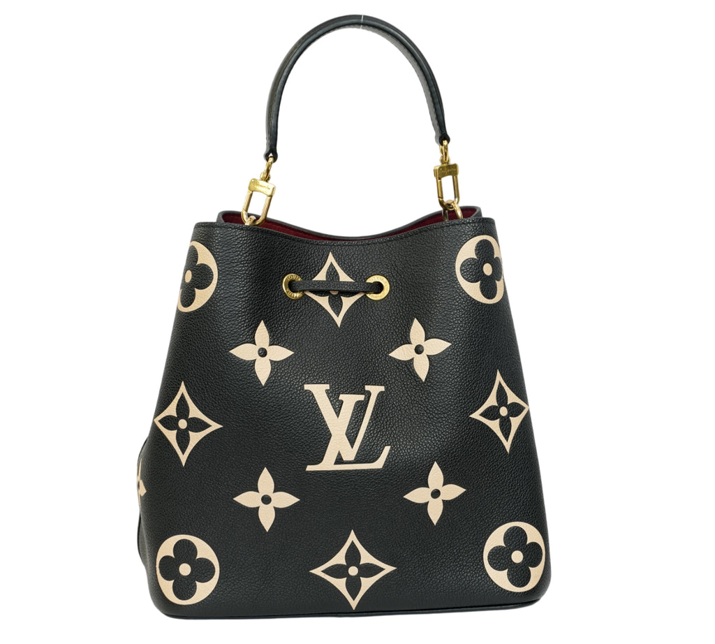 NéoNoé MM Bicolor Monogram Empreinte Leather Bag