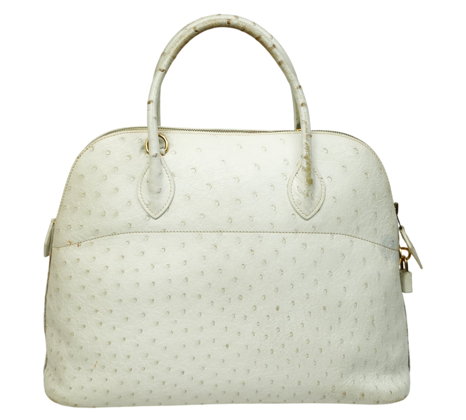 Hermes  Ostrich Leather Bolide Bag