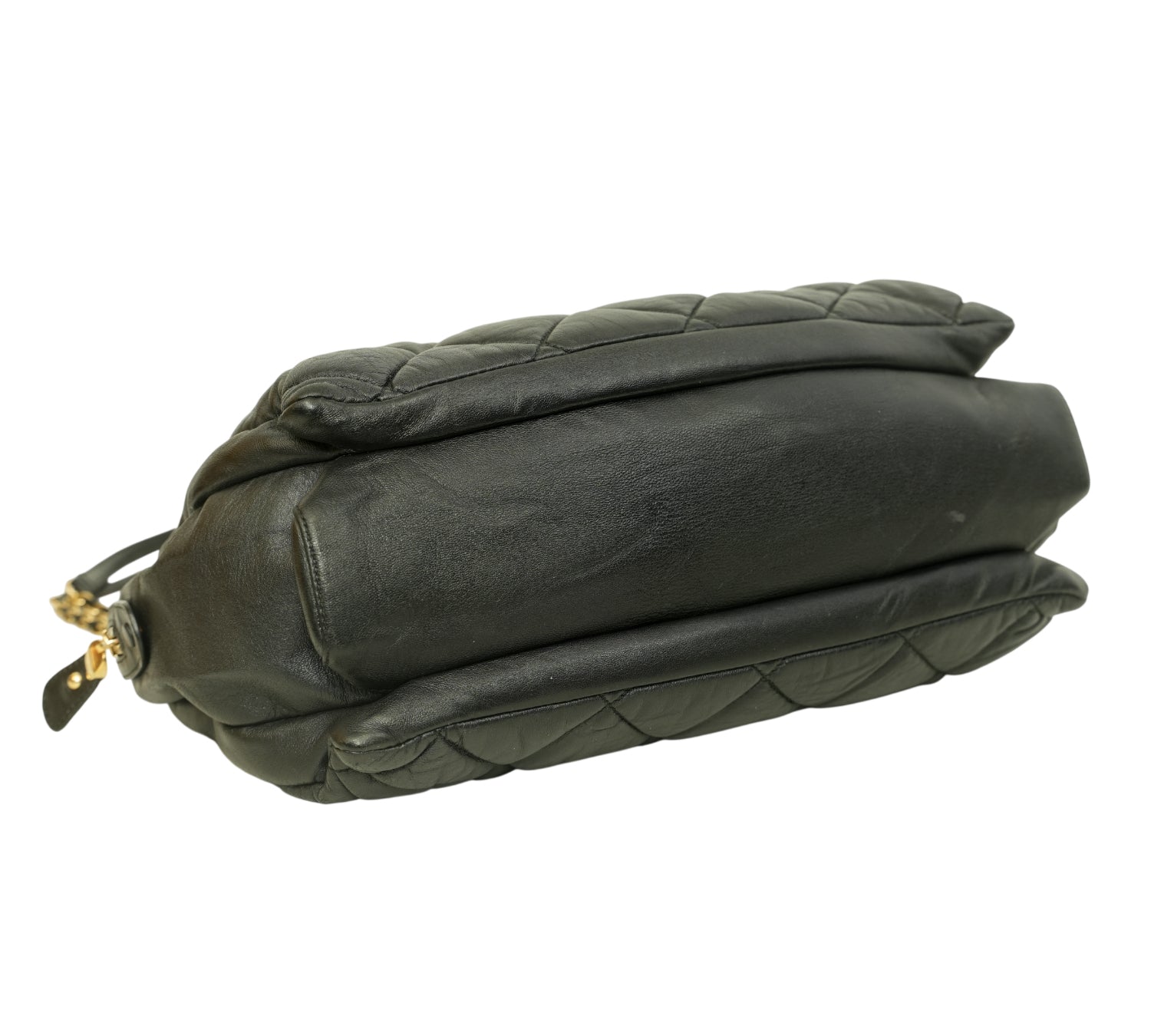 Black Ginette Quilted Vara Bow Chain Shoulder Bag