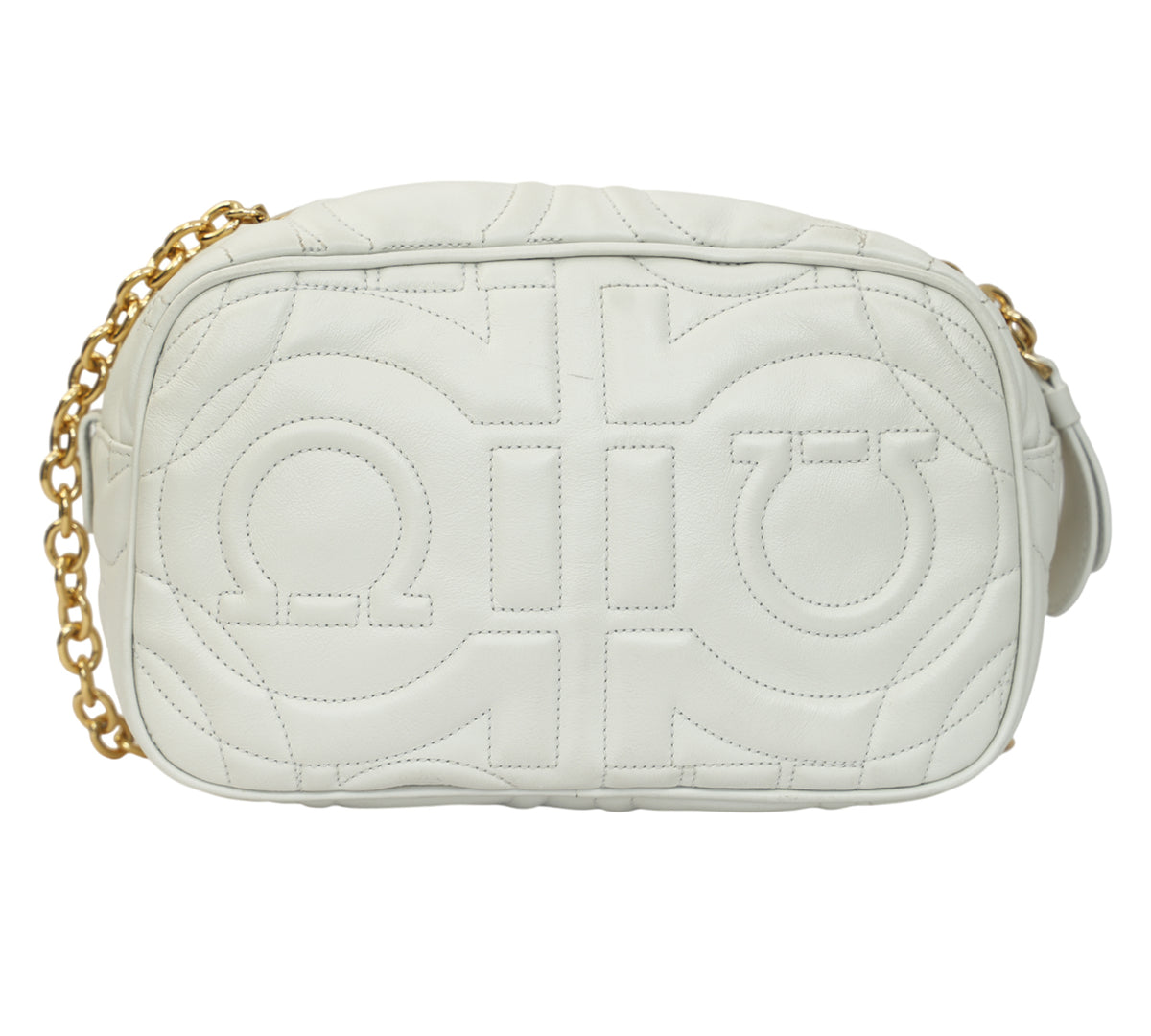 Salvatore Ferragamo Gancini Quilted Leather Camera Bag