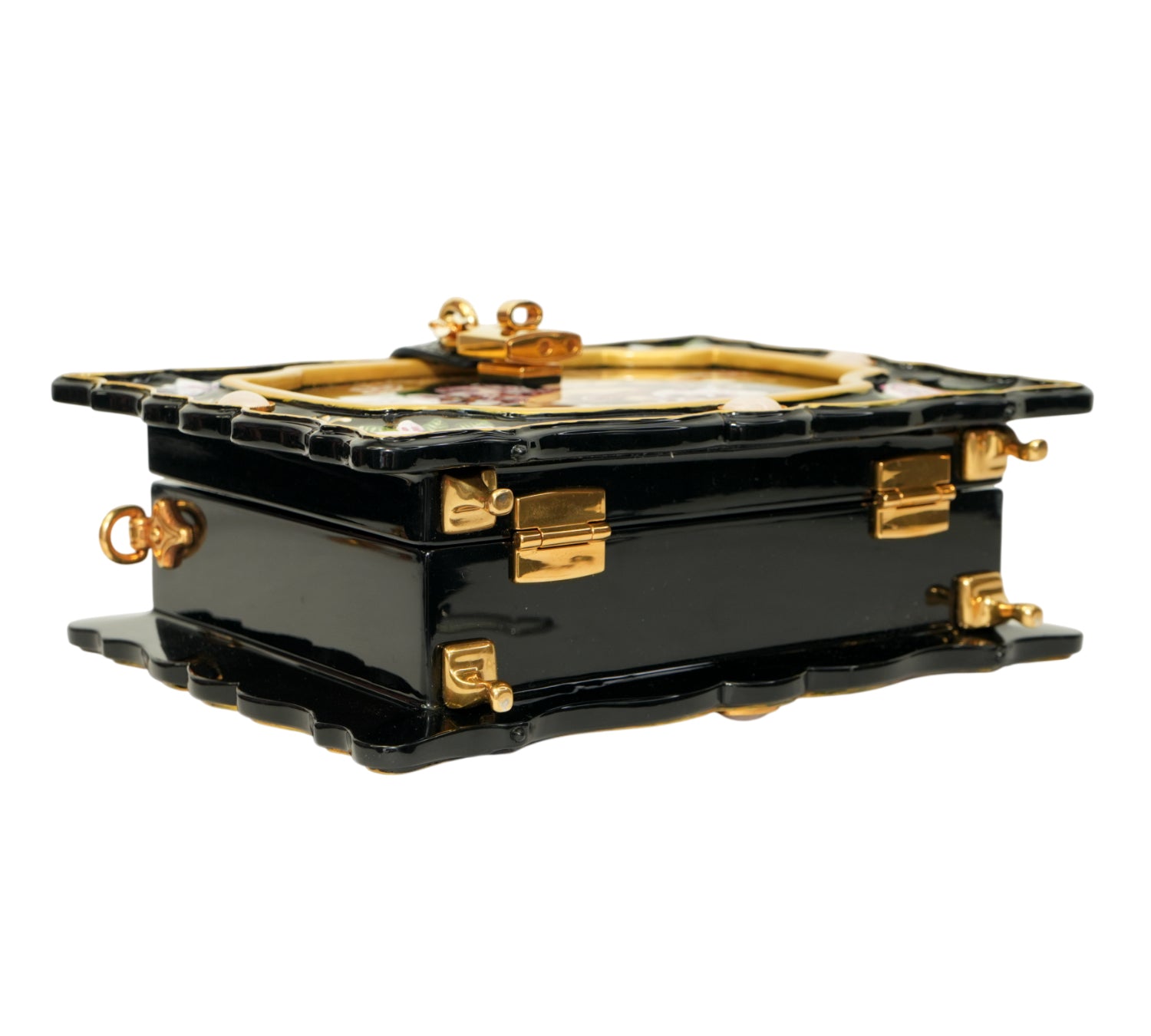 Dolce & Gabbana Hand Painted Wooden Cherub Box Bag