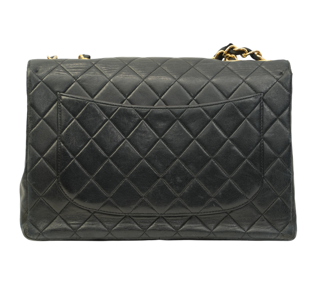 Black Medium Classic Double Flap Bag