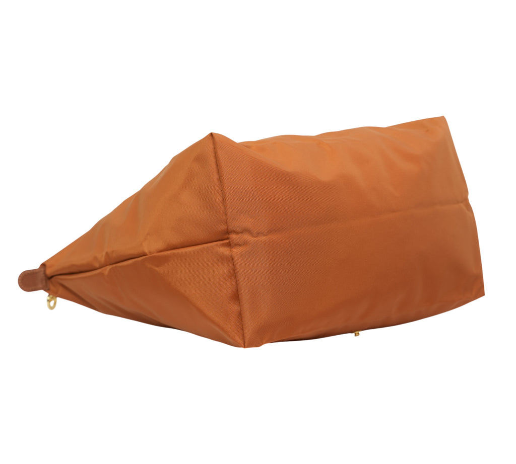Cognac Le Pliage Original L Shoulder Bag