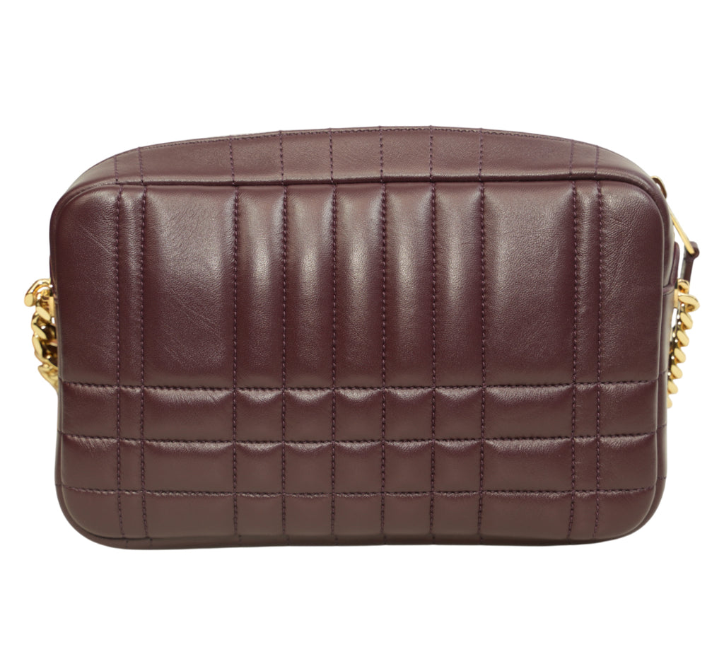 Deep Maroon Lola Quilted Leather Small Camera Bag